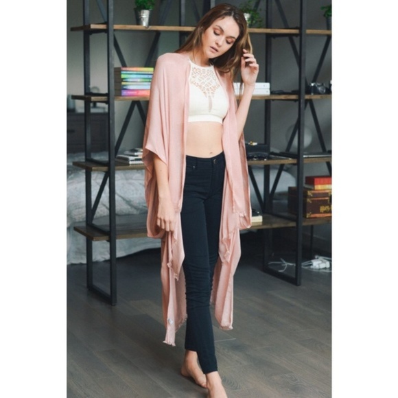 **Brand New** Pink Kimono Perfect Summer Weight! - Picture 1 of 7